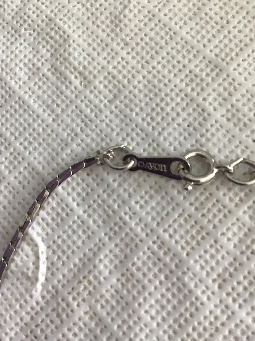 Avon Silver color Women's Flat Snake Chain Necklace